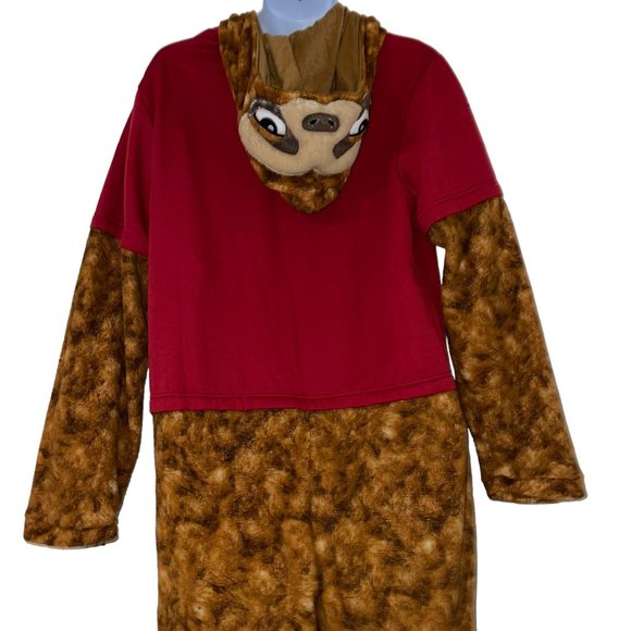 Briefly Stated The Sloth Unionsuit Mens L Costume Pajamas PJs Halloween - Picture 7 of 10
